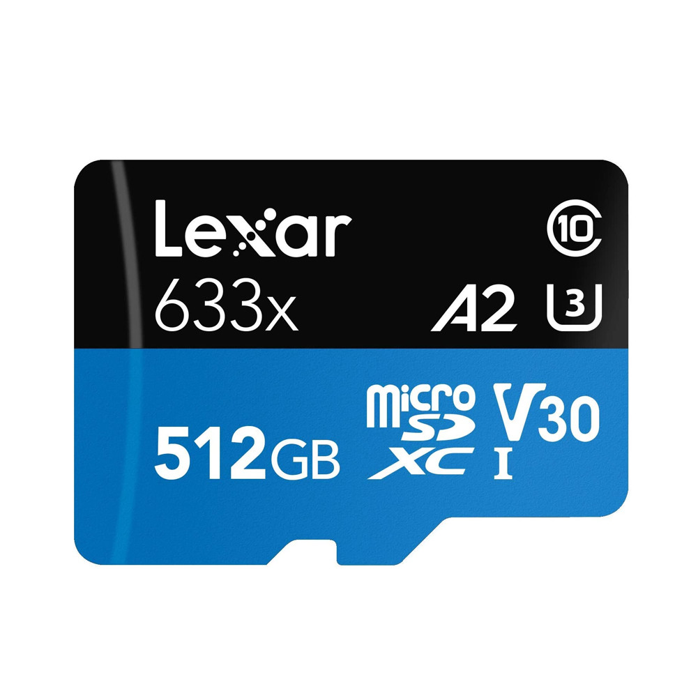 Lexar Lsdmi512bbnl633a 512gb High Performance Uhs I Class 10 U3 633x Microsdxc Memory Card With Sd Adapter Lexar Lsdmi512bbnl633a 512gb High Performance Uhs I Class 10 U3 633x Microsdxc Memory Card With Sd Adapter