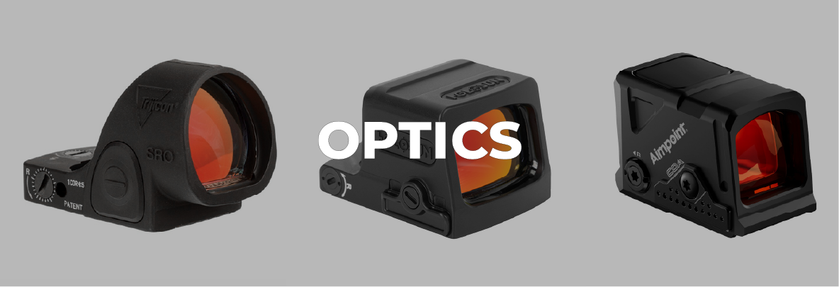 Handgun Optics. Red Dot Sight, Trijicon, Aimpoint, Holosun, Vortex, Pistol Mounted Red Dot sight