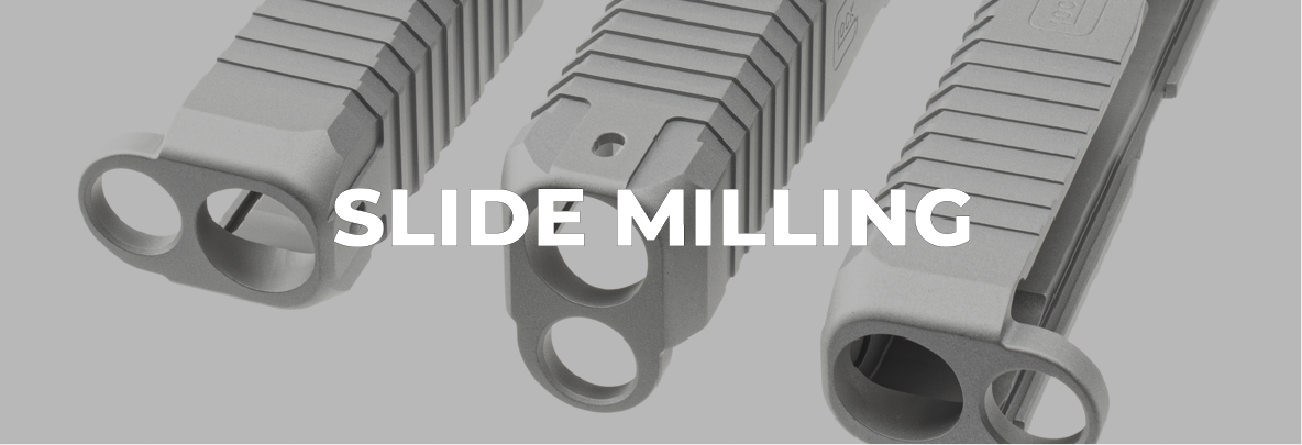Glock Slide Milling Machining, Slide serration, porting, top serrations, custom slide work, custom slide milling, glock milling, glock machining