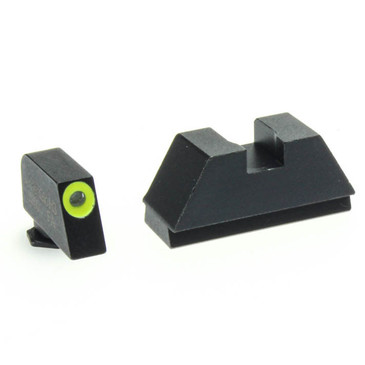 Ameriglo: Glock Sight Set (.260" Tritium-Lumi Green Front / .335" Black Rear) GL-400-335_GLV-260-140G