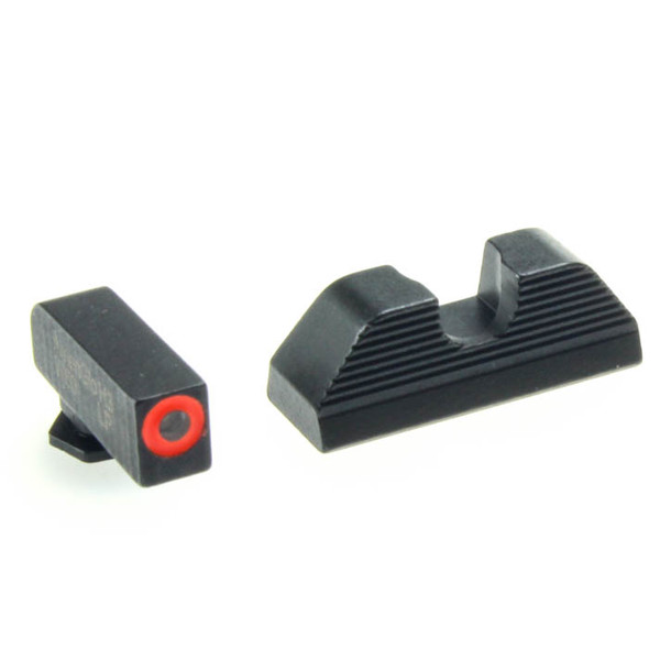 Ameriglo: Glock Sight Set (.180" Tritium-Orange Front / .256" Black Rear) GL-418_GL-212-180-OR-C