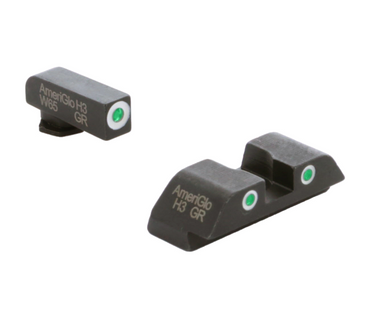 Ameriglo: Glock Sight Set (.180" Tritium-White Front / .256" Tritium-White Rear) GL-5113