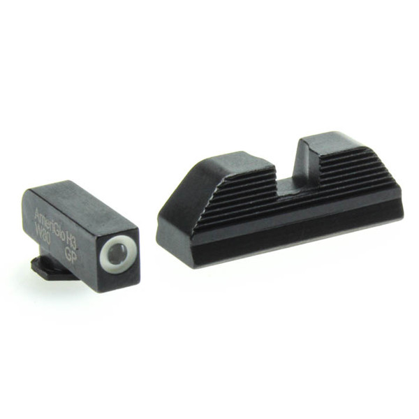 Ameriglo: Glock Sight Set (.165" Tritium-White Front / .272" Black Rear) GL-414_GL-112