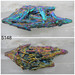 5148 Titanium rainbow aura black kyanite  fan.  Size is approximately .7oz, 21 grams.  3 1/8" left to right, 1 1/4" top to bottom, 1/4" deep.