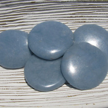 Angelite Thin Disks, Palm Stones
