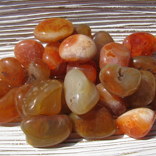 Tumbled Carnelian stones