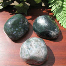 Moss Agate Palm Stones, Therapy Stones