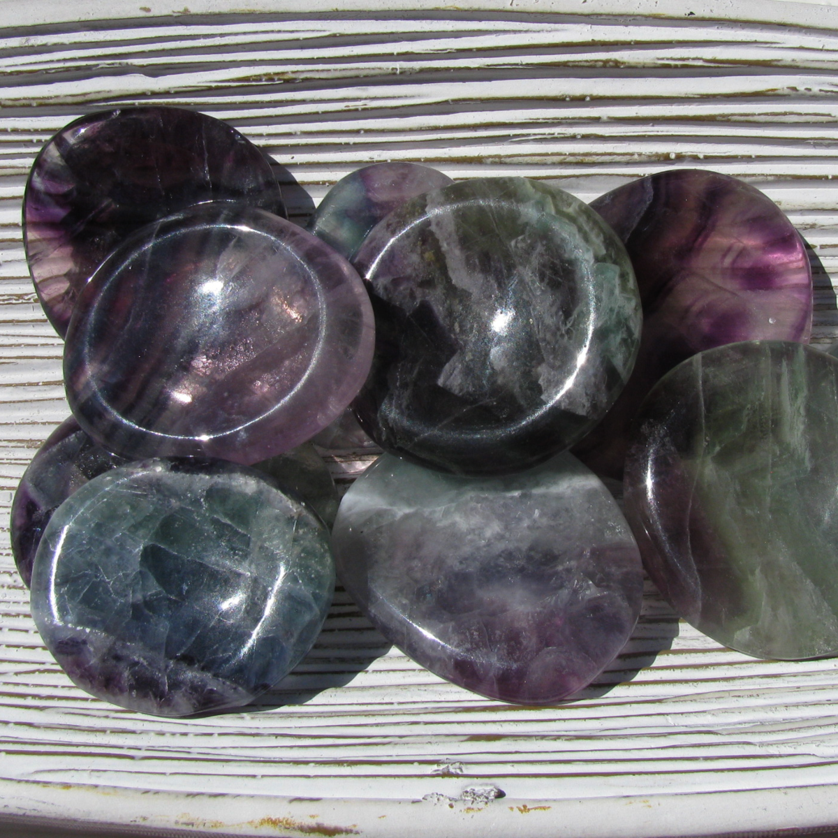 polished fluorite stones