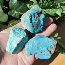 3 pieces Chrysocolla, side 1