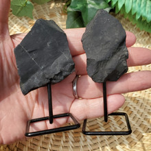 Shungite on a Metal Stand