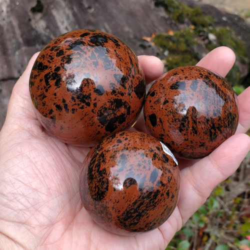 Mahogany Obsidian Spheres, Various Sizes