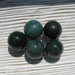 Moss Agate crystal spheres, 20mm