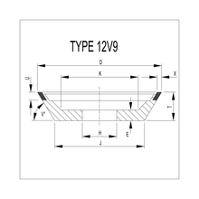 200 x 1.6/7 x 32 -12V9 (D46) Resin Bonded Diamond Dish Wheel (DW537)