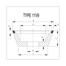 100 x 35 x 20 - 11V9 (B181) Resin Bonded CBN Cup Wheel (DW561)