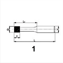 6.5 x 3/6 x 37 - 1A1W (D76) Resin Bonded Mounted Diamond Wheel (DW691)