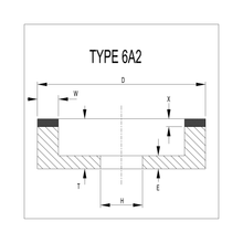 165 x 50 x 22.2 - 6A2 (B126) Resin Bonded CBN Cup Wheel (DW624)