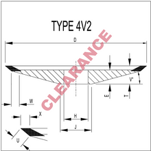 200 x 18 x 32 - 4V2 Resin Bonded Wheel (4777)