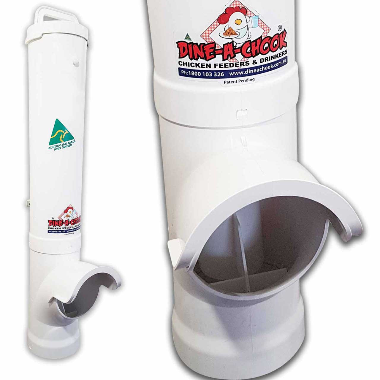 Dine a Chook 4.7 Litre Chicken Feeder and 2 x 4 Litre Drinkers.