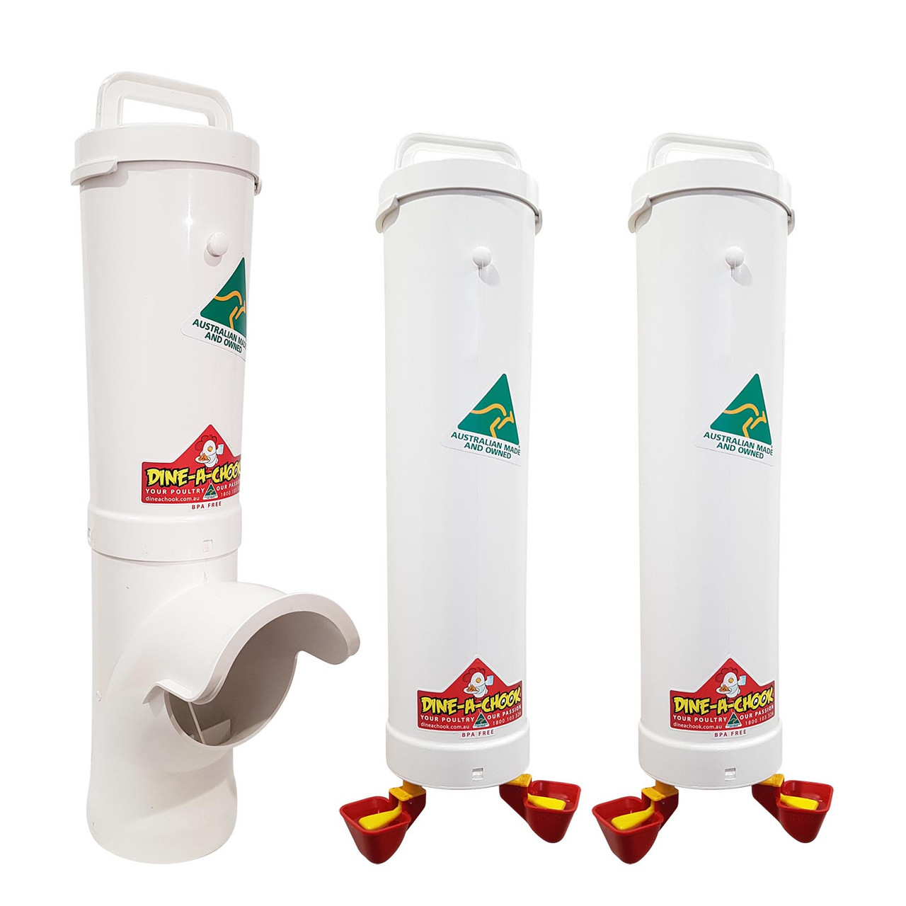 Dine A Chook 4 7 Litre Chicken Feeder Twin Pack Feeders Konozsigns Com