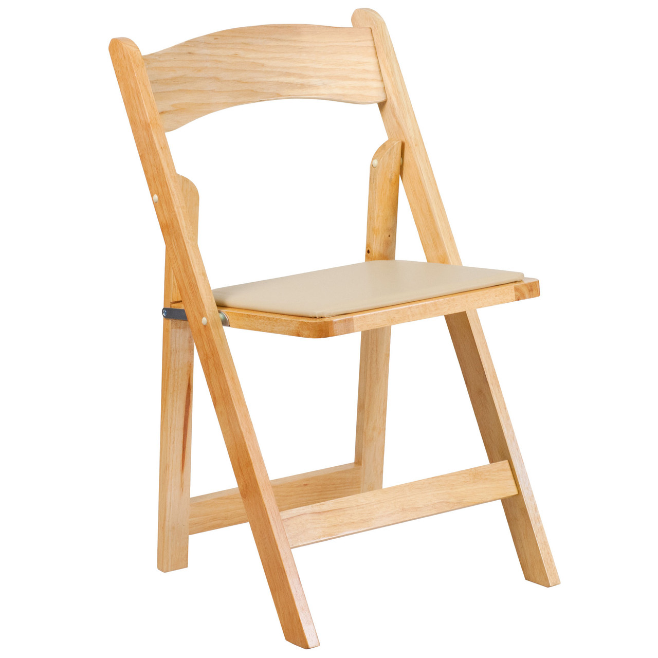 Natural Wood Folding Wedding Chair | Beachwood Padded Wedding Chairs