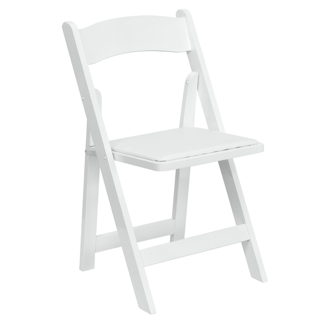 White Wood Folding Wedding Chair Padded Wedding Chairs For Sale