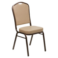 Banquet Chairs | Tan Vinyl | Stackable Chairs
