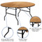 Banquet Tables | 5 Foot Round Folding Table | Wood Folding Table