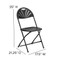 Lightweight Black Fan Back Plastic Folding Chairs | Foldable Chairs
