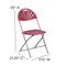 Lightweight Burgundy Fan Back Plastic Folding Chairs | Foldable Chairs