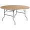 60" Round Birchwood Folding Banquet Table | Round Wooden Banquet Tables for Sale
