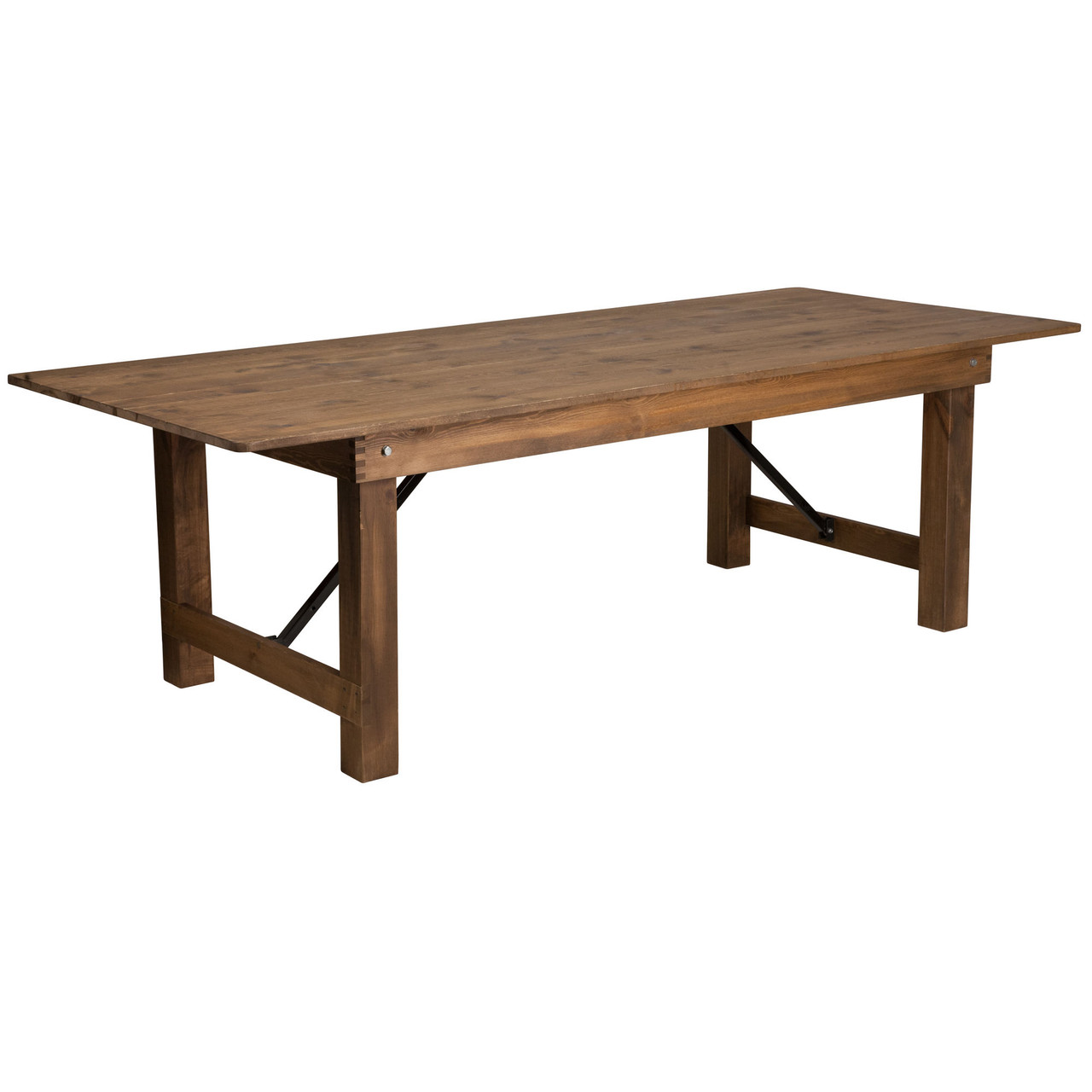 40x108 Rustic Pine Farmhouse Table Wooden Folding Farm Table
