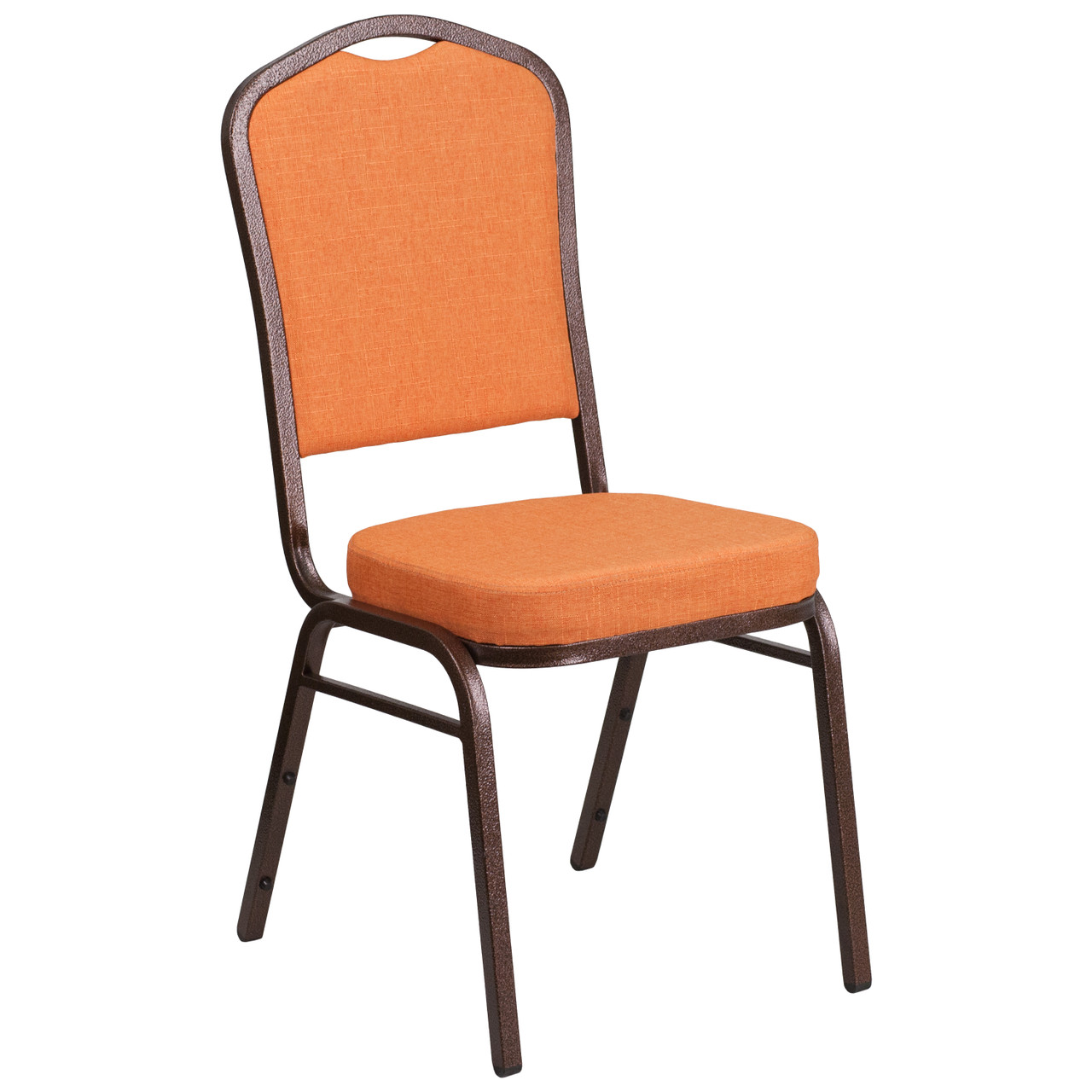Banquet Chairs Orange Fabric Stackable Chairs