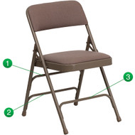 Metal Folding Chairs | Beige Padded Folding Chairs