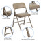 Beige Vinyl Padded Folding Chairs | Metal Folding Chairs