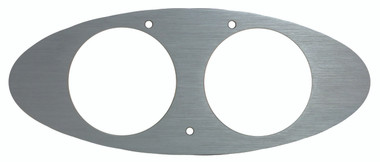 1932 Ford Billet Dash Insert W/ 2 Gauge Holes; Machined Finish W/ Clear Anodized - All American Billet MT60ANP