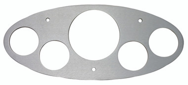 1932 Ford Billet Dash Insert W/ 5 Gauge Holes; Machined Finish W/ Clear Anodized - All American Billet MT61ANP