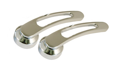 Billet Door Handle W/ Single Cutout (Pair); Polished Finish - All American Billet DH-SC-P