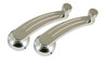 Billet Window Cranks Ball Milled W/ Stepped Knob (Pair); Polished Finish - All American Billet WC-BMS-P