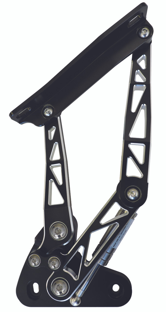 19671972 Chevy C10 Billet Hood Hinges With Cutouts; Silverline Series