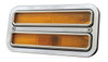 1968-1972 Chevy Truck Billet Side Marker Light Bezel, Dual Window; Polished Finish - All American Billet BSML-DW-P