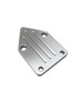 Billet Fuel Block Off Plate For Small Block Chevy; Ball Milled, Machined Finish - All American Billet FBOSBCBM