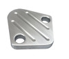 Billet Fuel Block Off Plate For Big Block Chevy; Ball Milled, Machined Finish - All American Billet FBOBBCBM