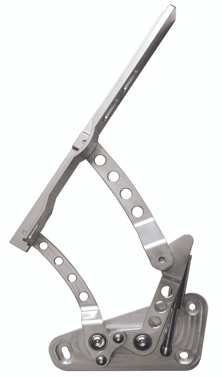 19731980 Chevy C10 Billet Hood Hinges With Holes; Machined Finish
