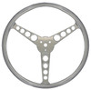 14" Diameter Aluminum Steering Wheel, 3-Bolt Wrap-your-own Flat Classic, Polished Finish - All American Billet 4531-P
