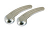 Door Handle For 1949 and Later GM/Ford Truck - Ball Milled (Pair) - Polished Finish - All American Billet DH-BM-P-2