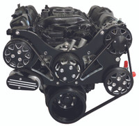 Billet Serpentine System Small Block Chrysler W/ AC & Power Steering; Silverline Series - All American Billet FDS-318-251