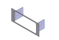 C-EB35-TM4-1P-A* - Angled 1-Piece Equipment Mounting Bracket, 3.5" Mounting Space, Fits Unitrol Delta Soft Touch, Unitr