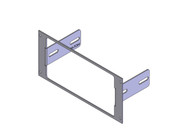 C-EB40-TOM-1P - DISCONTINUED: 1-Piece Equipment Mounting Bracket, 4" Mounting Space, Fits Misc. Tomar 940, 948L & 948L-DCP