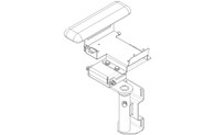 C-ARPB-124 - Brother Arm Rest Printer Bracket: Side Mounted Pedestal