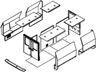 PT-F02-80-2* - DISCONTINUED -- Prisoner Transport Insert For 1997-2014 Ford E-Series Extended Length 138" WB Cargo